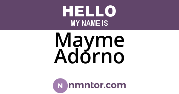 Mayme Adorno