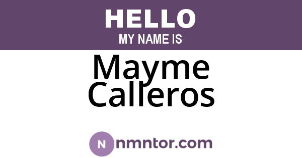 Mayme Calleros