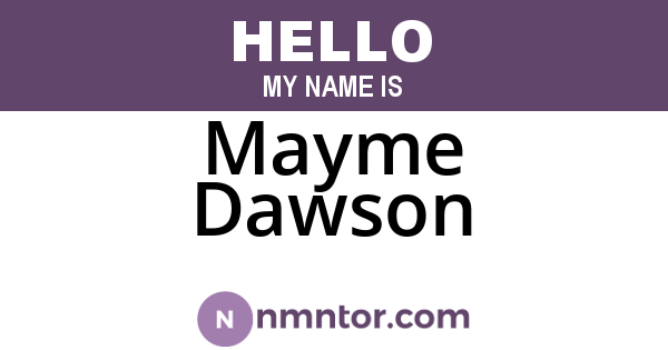 Mayme Dawson