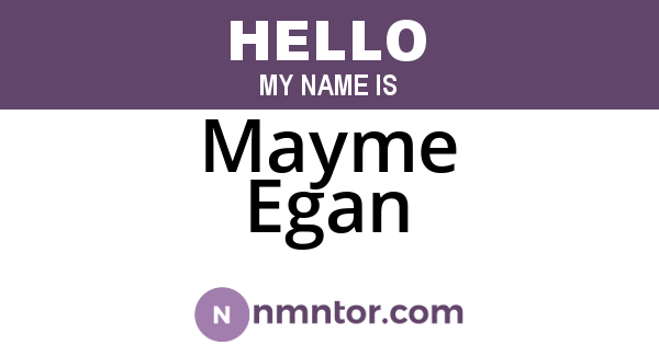 Mayme Egan