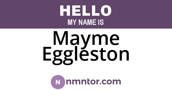 Mayme Eggleston