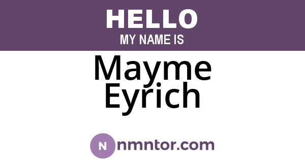 Mayme Eyrich