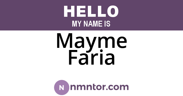 Mayme Faria
