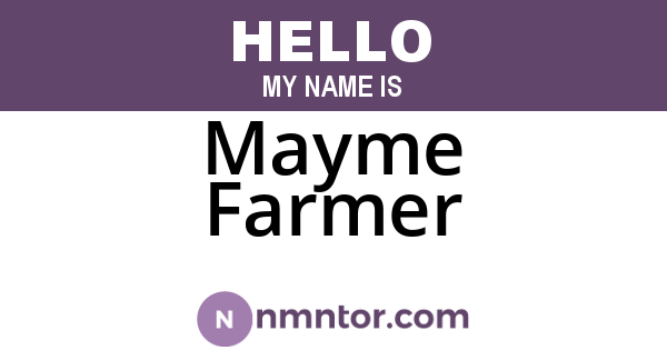 Mayme Farmer