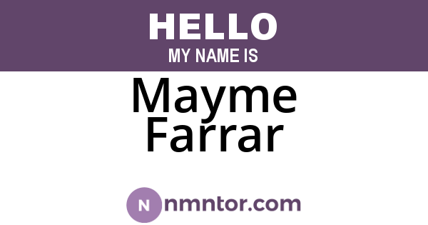 Mayme Farrar