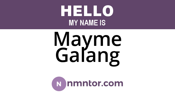 Mayme Galang