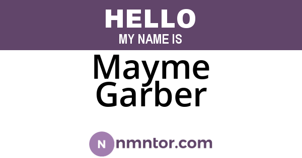 Mayme Garber