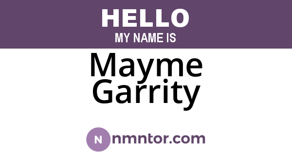 Mayme Garrity