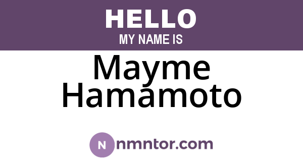 Mayme Hamamoto