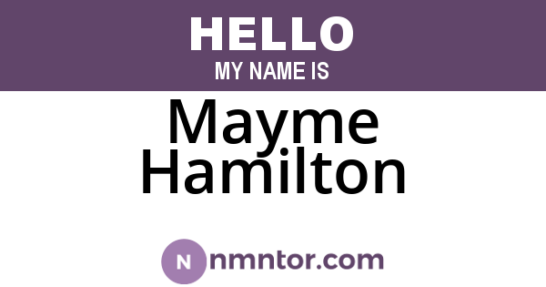 Mayme Hamilton