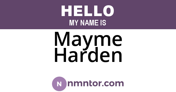 Mayme Harden
