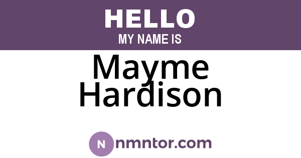 Mayme Hardison