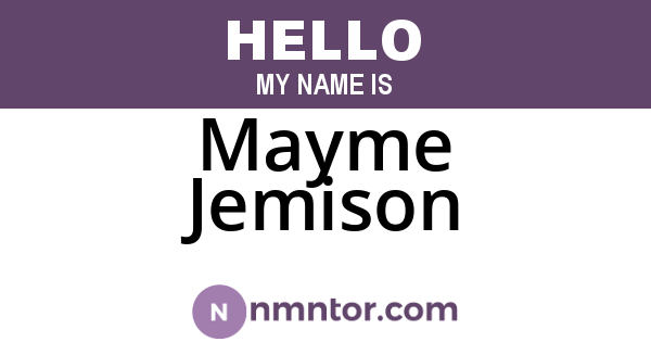 Mayme Jemison