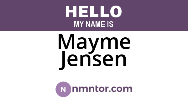 Mayme Jensen