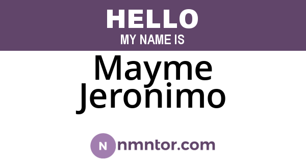 Mayme Jeronimo