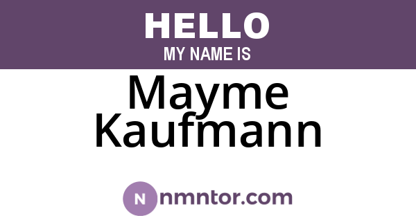 Mayme Kaufmann