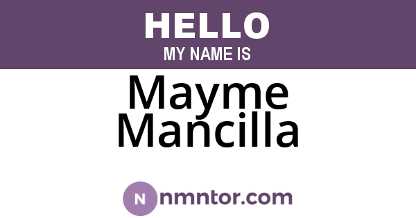 Mayme Mancilla