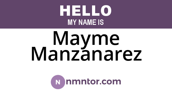 Mayme Manzanarez