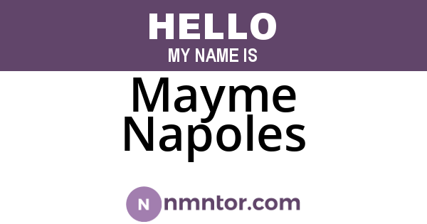Mayme Napoles