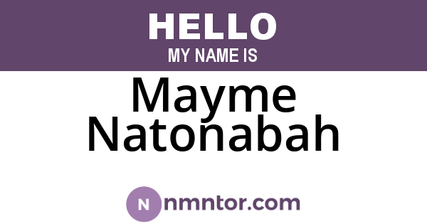 Mayme Natonabah