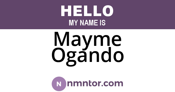 Mayme Ogando
