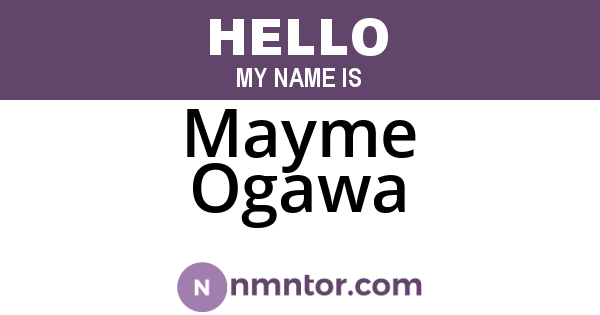 Mayme Ogawa