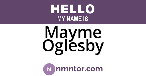 Mayme Oglesby