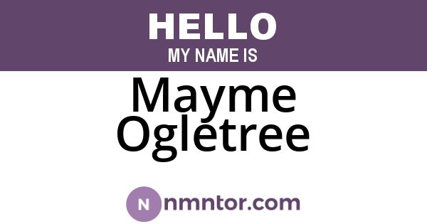 Mayme Ogletree