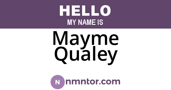 Mayme Qualey