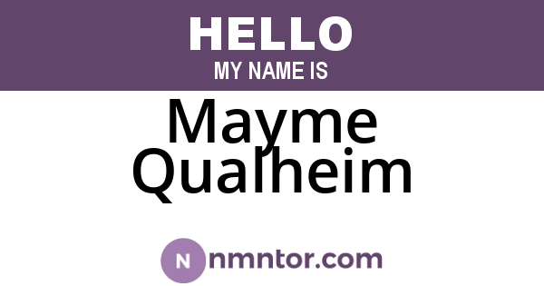 Mayme Qualheim
