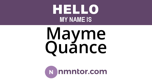 Mayme Quance