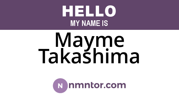 Mayme Takashima
