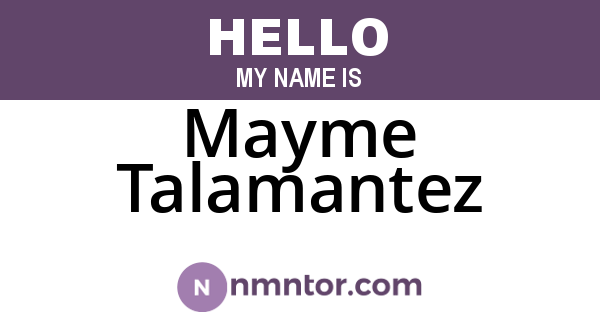 Mayme Talamantez