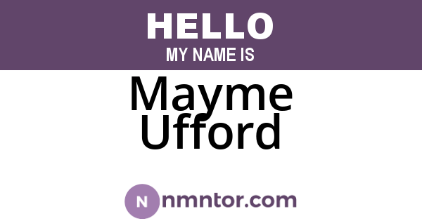 Mayme Ufford