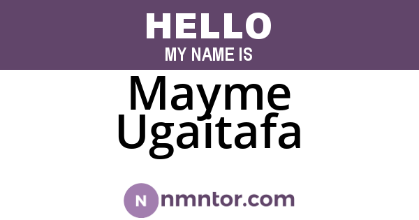 Mayme Ugaitafa