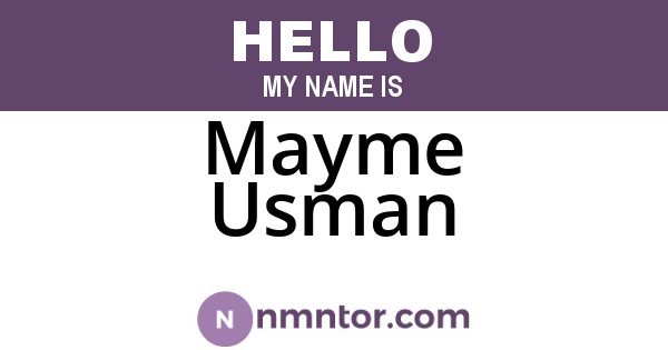 Mayme Usman