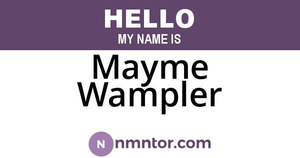 Mayme Wampler
