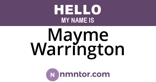 Mayme Warrington