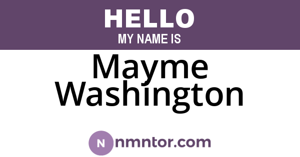 Mayme Washington