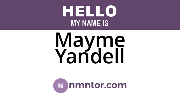 Mayme Yandell