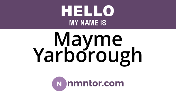 Mayme Yarborough