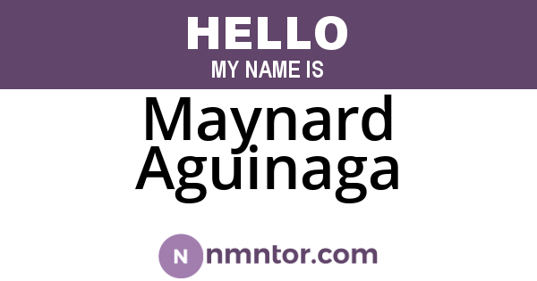 Maynard Aguinaga