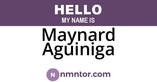 Maynard Aguiniga