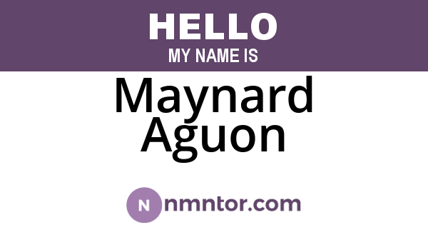 Maynard Aguon