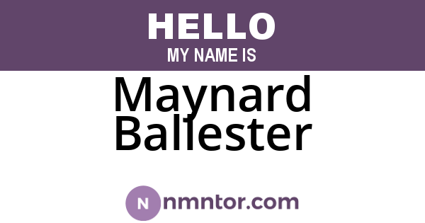 Maynard Ballester