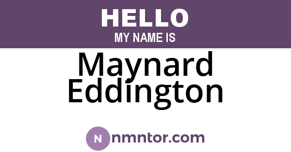 Maynard Eddington