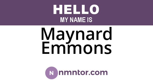 Maynard Emmons
