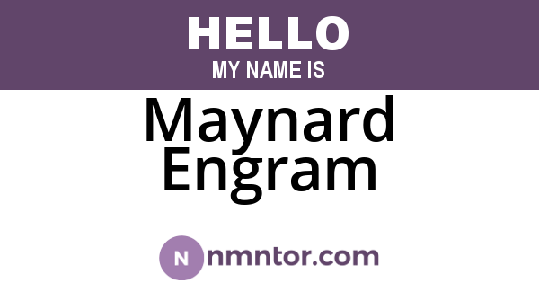 Maynard Engram