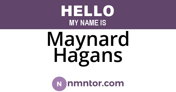 Maynard Hagans