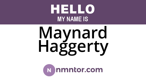 Maynard Haggerty
